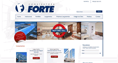 Desktop Screenshot of construtoraforte.com.br