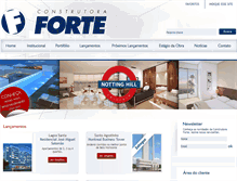 Tablet Screenshot of construtoraforte.com.br